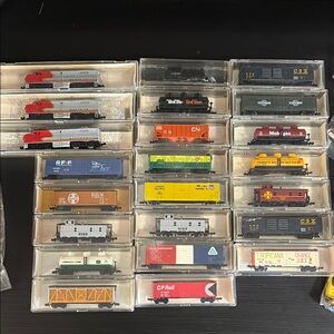 Santa fe Model Train Collection with Various Cars